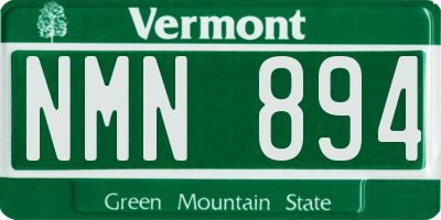 VT license plate NMN894