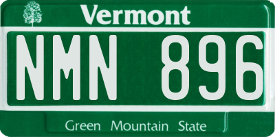 VT license plate NMN896