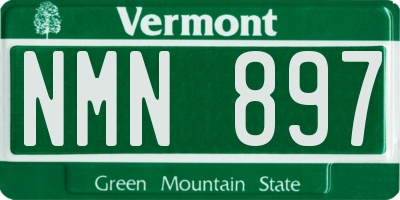 VT license plate NMN897