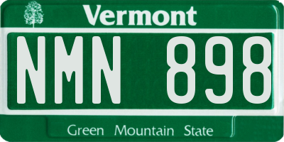 VT license plate NMN898