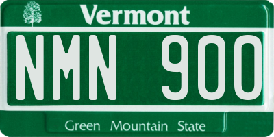 VT license plate NMN900
