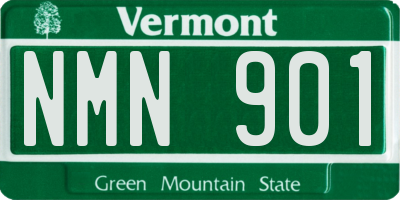 VT license plate NMN901