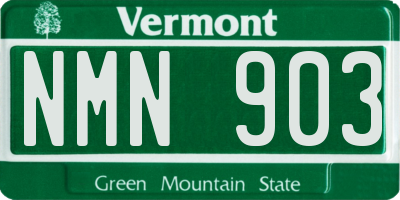 VT license plate NMN903