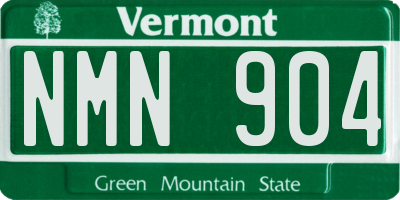 VT license plate NMN904