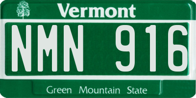 VT license plate NMN916