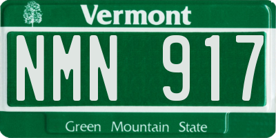 VT license plate NMN917
