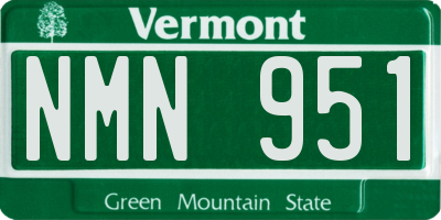 VT license plate NMN951