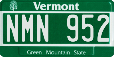 VT license plate NMN952