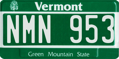 VT license plate NMN953