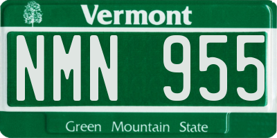 VT license plate NMN955
