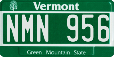 VT license plate NMN956