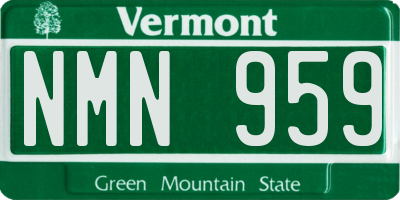 VT license plate NMN959