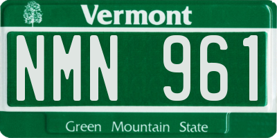 VT license plate NMN961