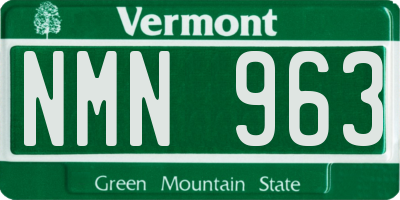VT license plate NMN963