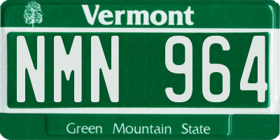 VT license plate NMN964