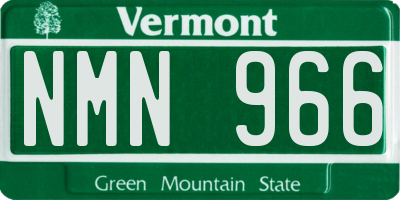 VT license plate NMN966