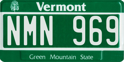 VT license plate NMN969