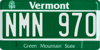 VT license plate NMN970