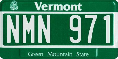 VT license plate NMN971