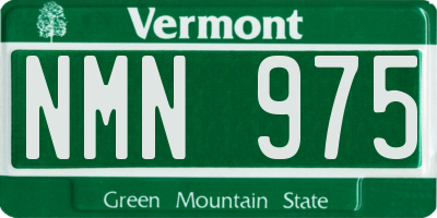 VT license plate NMN975