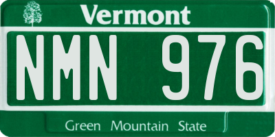 VT license plate NMN976