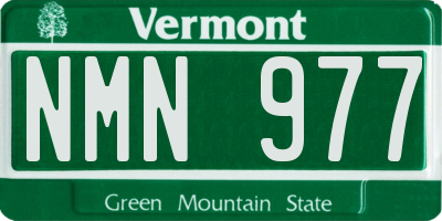 VT license plate NMN977