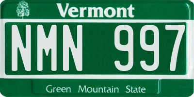 VT license plate NMN997