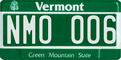 VT license plate NMO006