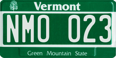VT license plate NMO023