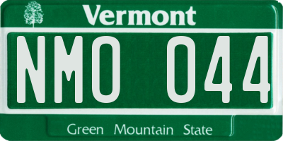 VT license plate NMO044