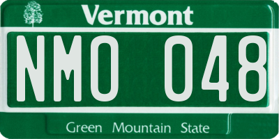 VT license plate NMO048