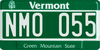 VT license plate NMO055
