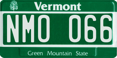 VT license plate NMO066