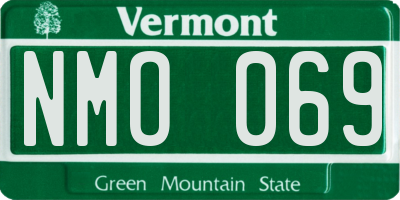 VT license plate NMO069