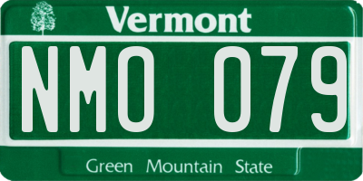 VT license plate NMO079