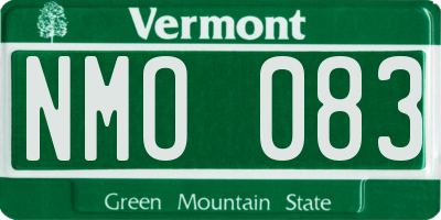 VT license plate NMO083