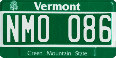 VT license plate NMO086