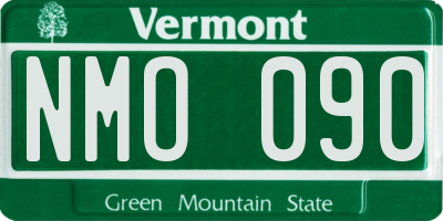 VT license plate NMO090