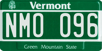 VT license plate NMO096