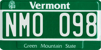 VT license plate NMO098