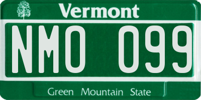 VT license plate NMO099