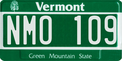 VT license plate NMO109