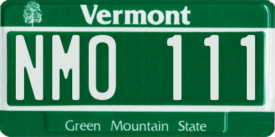 VT license plate NMO111