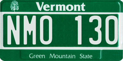 VT license plate NMO130