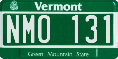 VT license plate NMO131