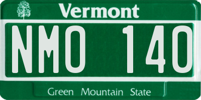 VT license plate NMO140
