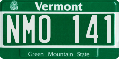 VT license plate NMO141