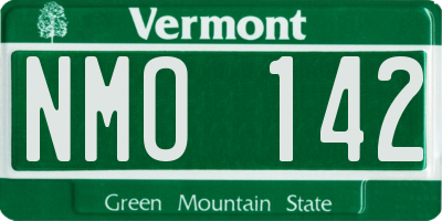 VT license plate NMO142