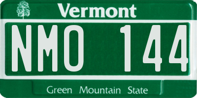 VT license plate NMO144