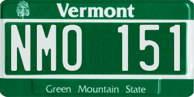 VT license plate NMO151